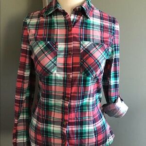 ⛄️ “Passport” Plaid button-down shirt
